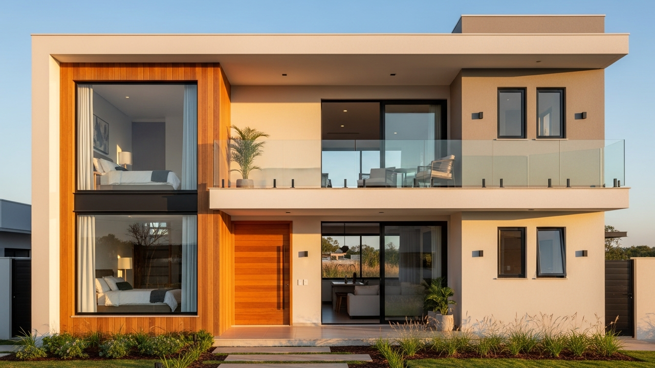 Casa térrea moderna 92 metros quadrados com 2 suítes e varanda frontal perfeita para famílias pequenas