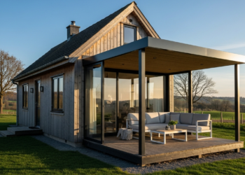 Casa de campo pequena com varanda ampla revela escolhas que ampliam conforto e uso dos espaços