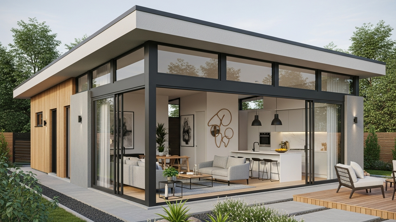 Casa térrea moderna e compacta aposta em integração total para melhorar qualidade de vida