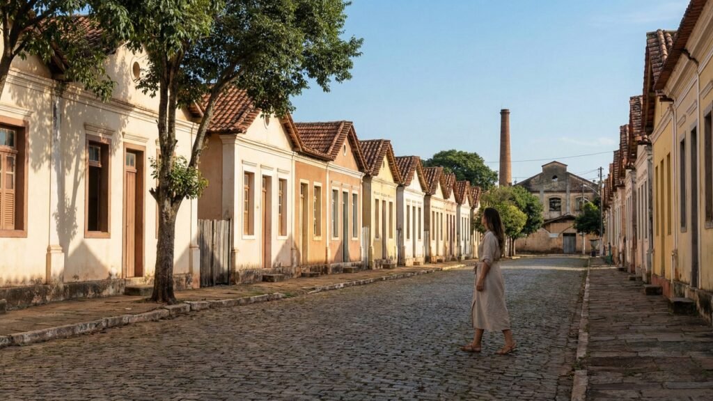 A vila pouco conhecida com mais de 200 casas onde o aluguel barato permite viver com qualidade de vida onde o tempo parou