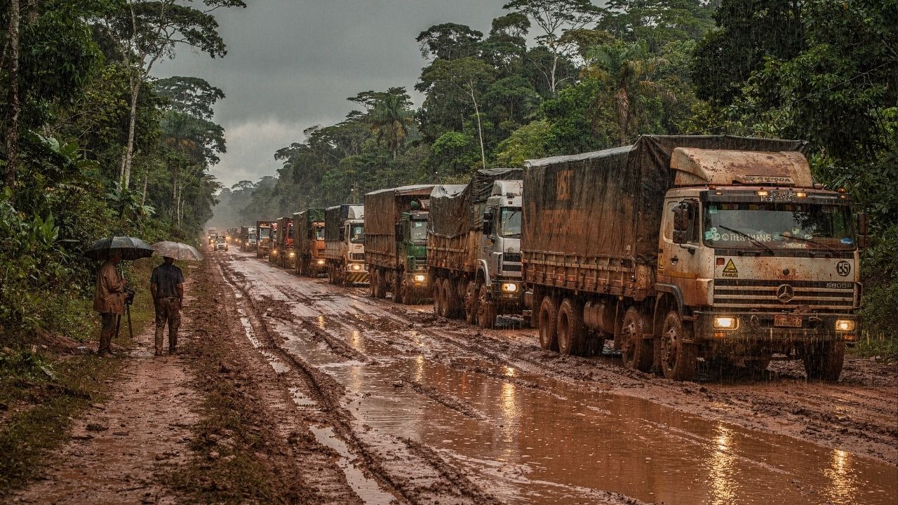 Bloqueio na estrada mais temida do Brasil isola o Norte e revive, após décadas, o pesadelo da lama na região