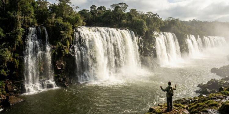 Salto Yucumã é o santuário geológico onde a água cai de lado em um espetáculo único (imagem ilustrativa)