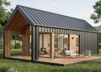 Projeto de casa de 70 m² com dois quartos destaca conforto e uso acolhedor da madeira