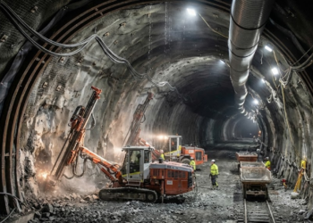 Construção do túnel rodoviário subaquático mais longo do mundo, 392 m abaixo do mar