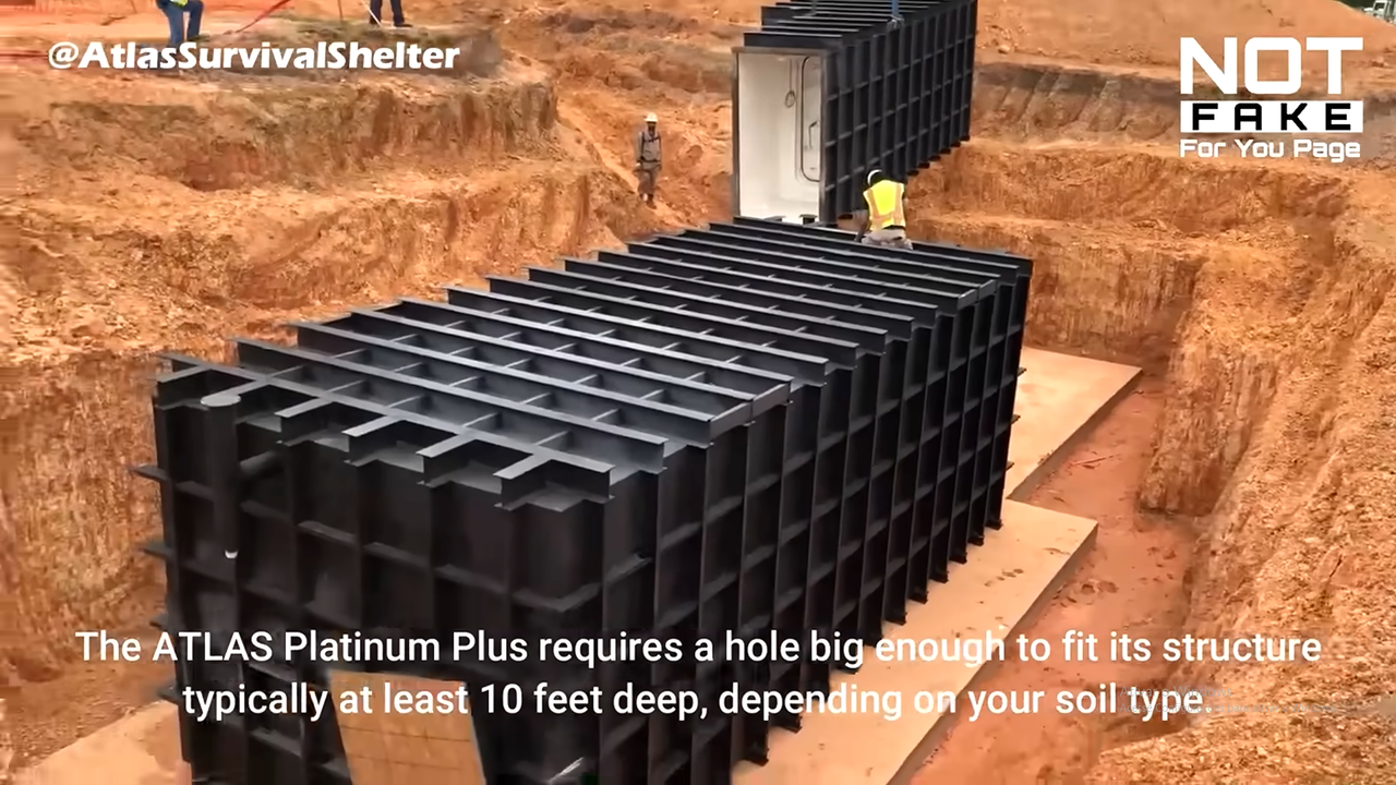 Bunker subterrâneo construído com banheiro, cozinha equipada e sistema próprio de suporte à vida