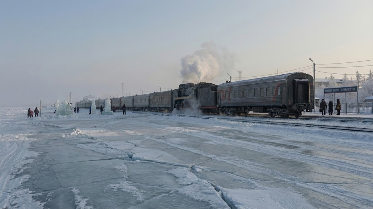 Embarque na viagem de 65 horas de trem onde as temperaturas podem chegar a -40ºC e o trajeto revela paisagens de gelo eteno que encantam os olhos de qualquer um