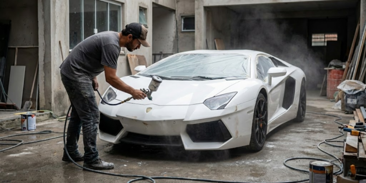 Projeto artesanal recria uma Lamborghini em casa após 250 dias com acabamento refinado e painel digital