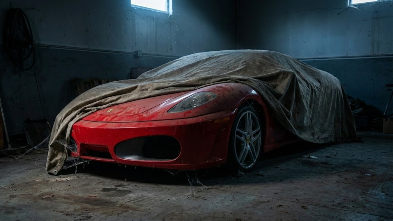 Após anos abandonada em uma garagem, essa "fera" Italiana voltou a vida depois de uma drástica restauração pulsando o vermelho Ferrari