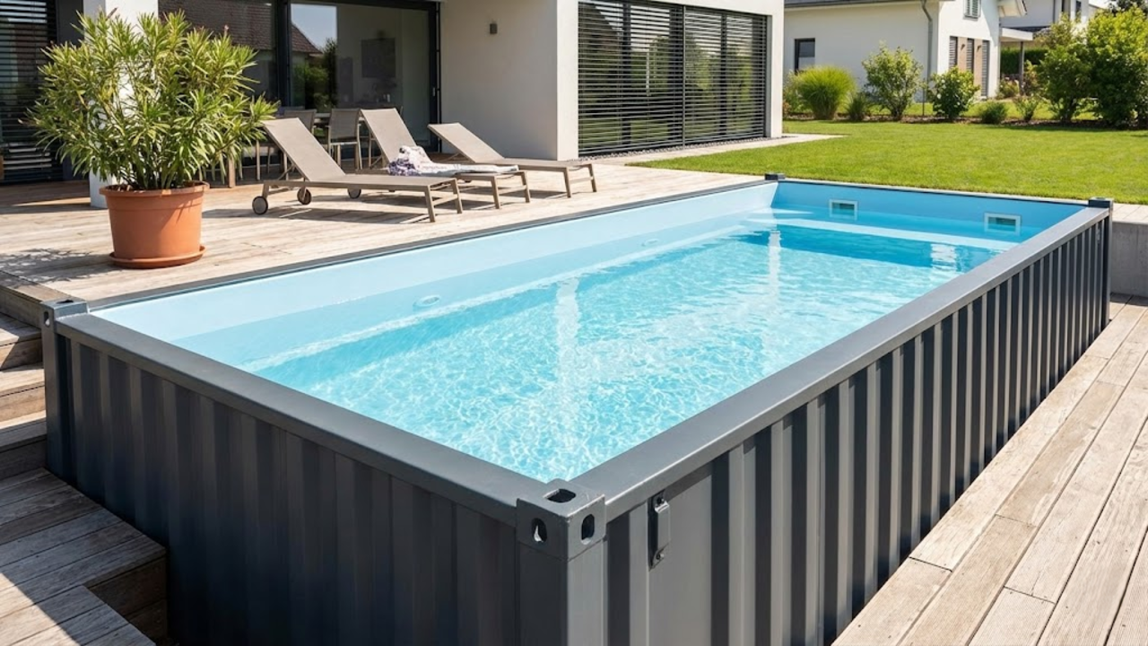 A piscina de container é a opção que fica pronta em dias, custa quase 50% a menos, e te refresca no calor
