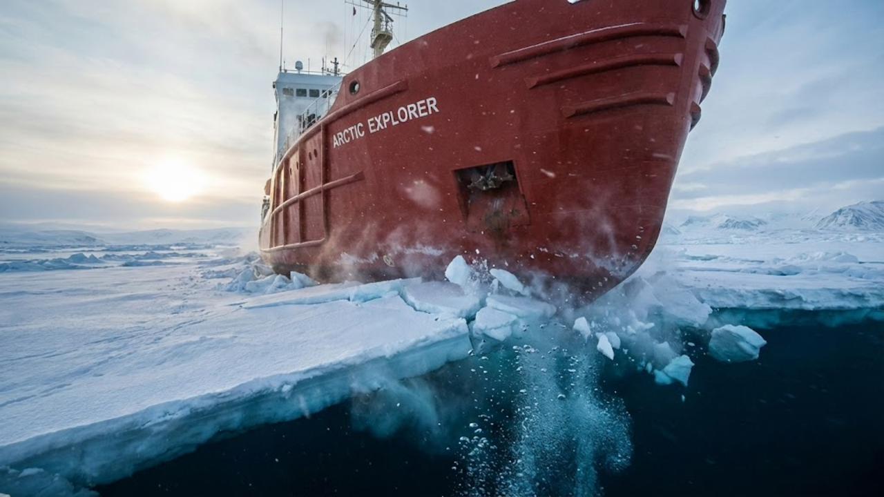 Navio quebra-gelo de 81.500 cv e 173 metros opera em mares a até -35 ºC