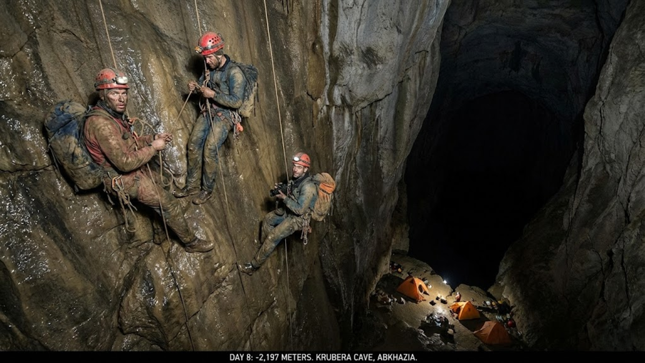 Explorador enfrenta 8 dias em gruta de 2.197 metros e perde 10 kg na descida