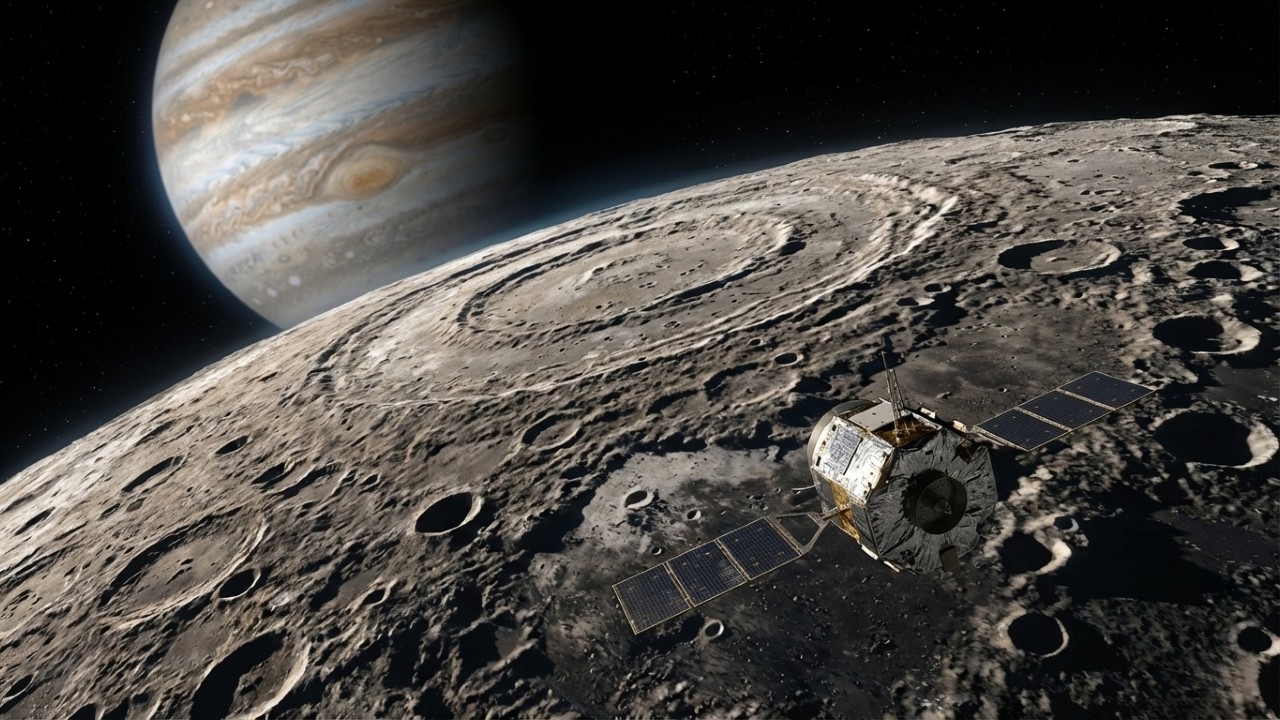 Essa lua gelada de Júpiter pode guardar um oceano secreto e pistas sobre a origem do Sistema Solar