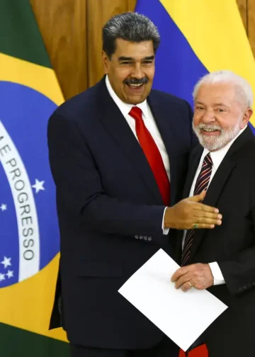 O Lula recebe o presidente da Venezuela, Nicolás Maduro, no Palácio do Planalto em maio de 2023 (Foto: Marcelo Camargo/Agência Brasil - Arquivo)