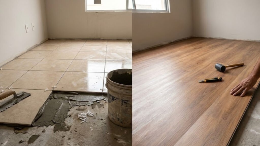 Piso vinílico ou cerâmica simples: compare os custos de mão de obra e o ...