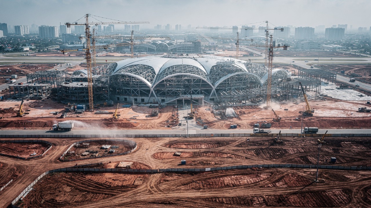 Com um custo de US$ 16 bilhões e 5.000 hectares, o novo aeroporto de Long Thanh terá design de flor de lótus e teto com vão livre de 82 metros