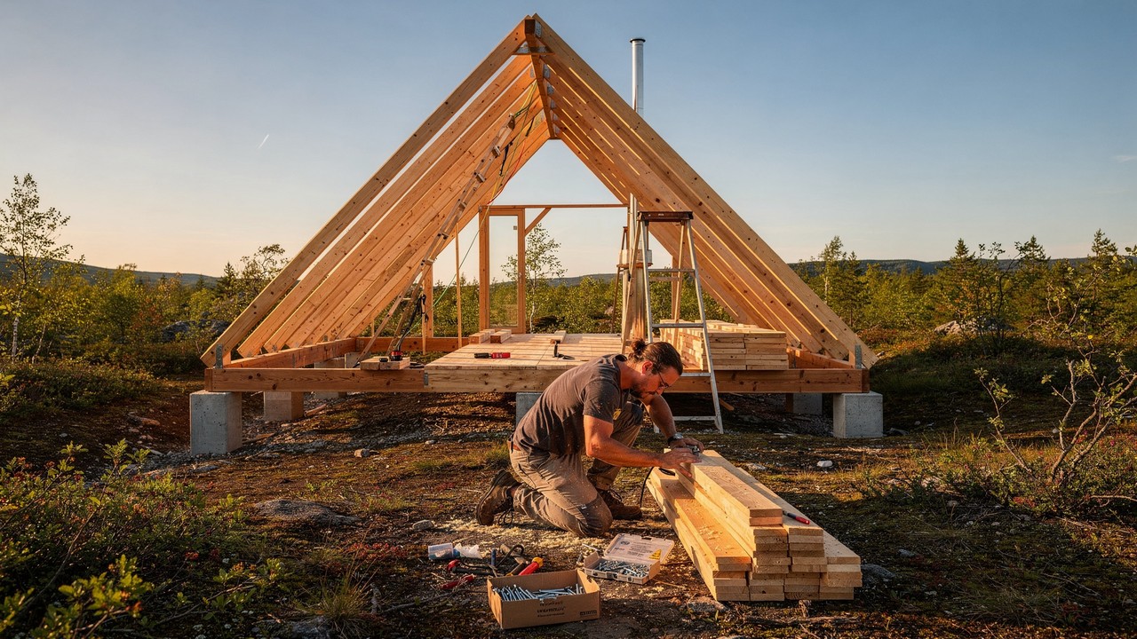 Do chão batido à casa de madeira: esse projeto minimalista em área remota prova que engenharia não depende de concreto