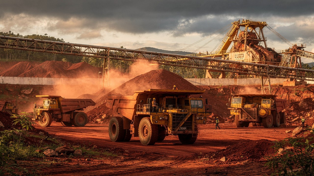 Com caminhões de 215 toneladas e navios colossais, a mineração na Austrália extrai a bauxita, enviando a rocha vermelha para virar alumínio puro