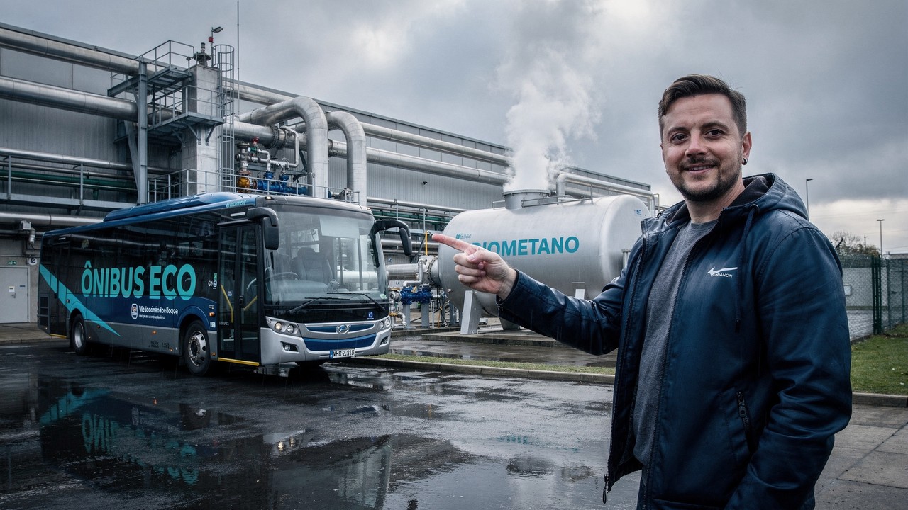 Movido a... "resíduos"? O primeiro ônibus do mundo abastecido com biometano gerado de esgoto tratado que roda 300 km, não tem cheiro ruim e limpa o ar da cidade