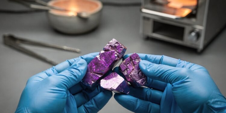 Com a união de ouro e alumínio sob calor extremo, especialistas criam o ouro roxo, a liga metálica que desafia a cor tradicional da joalheria
