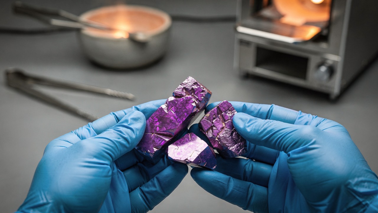 Com a união de ouro e alumínio sob calor extremo, especialistas criam o ouro roxo, a liga metálica que desafia a cor tradicional da joalheria