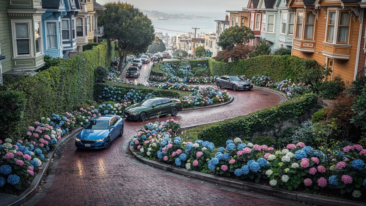 Rua em São Francisco ganha fama por suas 8 curvas, pois o trajeto de 180 metros de 1922 virou a rua mais sinuosa e florida de todos os Estados Unidos