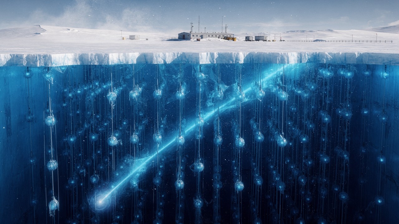 Enterrado sob três quilômetros de gelo na Antártida, o observatório invisível mais complexo da Terra usa o escuro absoluto para capturar partículas e desvendar os segredos do universo