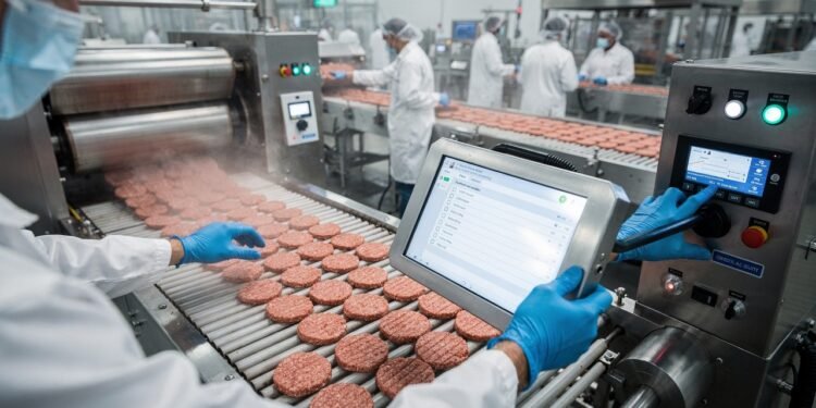 Com toneladas de carne moída a zero grau e moldada em segundos, a indústria utiliza alta tecnologia para produzir milhares de hambúrgueres por hora