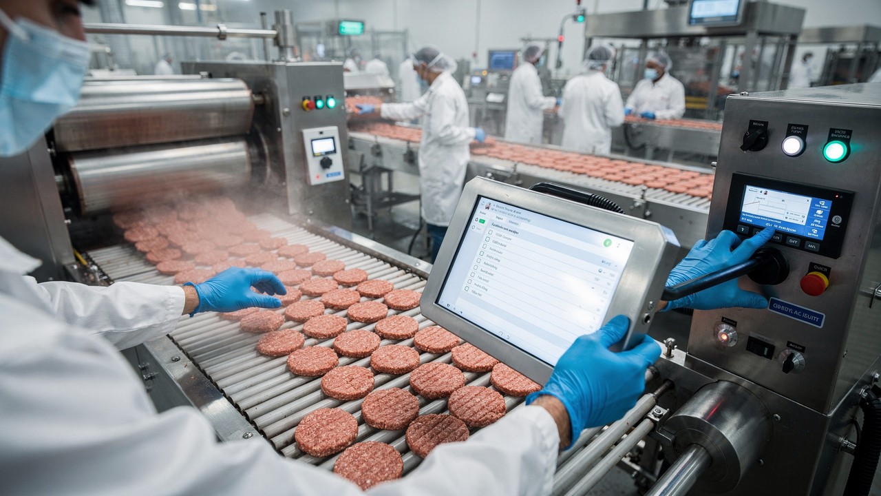 Com toneladas de carne moída a zero grau e moldada em segundos, a indústria utiliza alta tecnologia para produzir milhares de hambúrgueres por hora