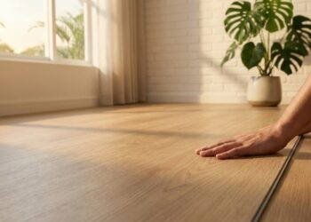 Esse revestimento une a estética acolhedora da madeira natural à praticidade de uma instalação limpa, custando até 70% menos que as opções nobres tradicionais