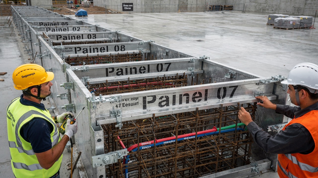 Adeus obra suja: essa tecnologia usa moldes de alumínio no lugar de tijolos e consegue erguer um andar por semana reaproveitando todo o material na próxima etapa