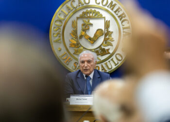 Michel Temer falou na Associação Comercial de São Paulo (Foto: Andre Lessa/Agência DC News)