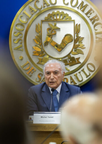 Michel Temer falou na Associação Comercial de São Paulo (Foto: Andre Lessa/Agência DC News)