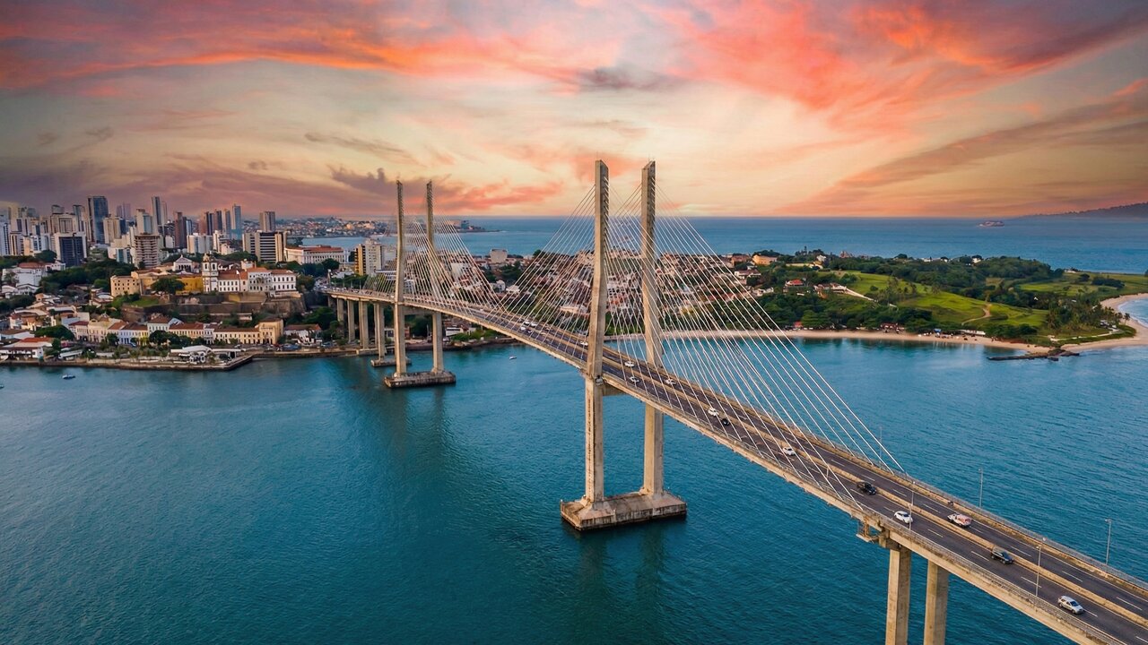 Com 12,4 km de extensão e investimento de R$ 10 bilhões, a maior ponte da América Latina na Bahia virou a obra mais aguardada de 2026 ao unir Salvador e Itaparica em apenas 15 minutos