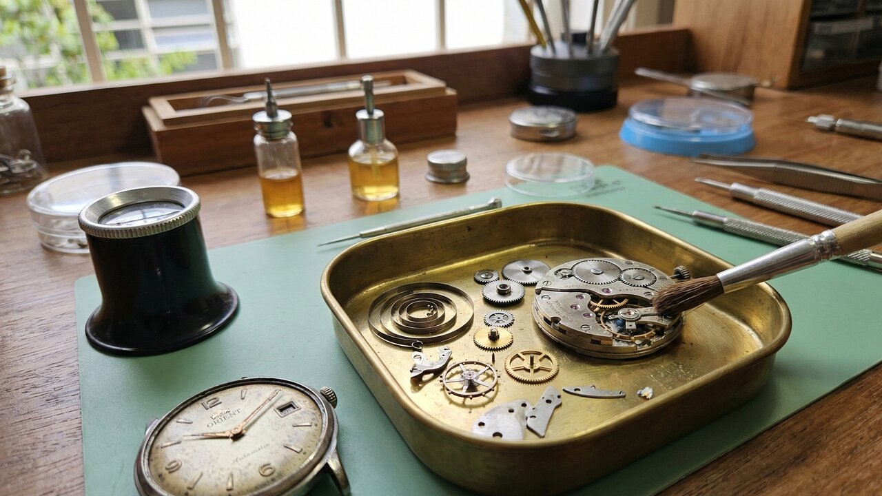 Este relógio antigo e oxidado foi desmontado peça por peça em uma restauração que revelou a engenharia de precisão das máquinas mais caras do mundo