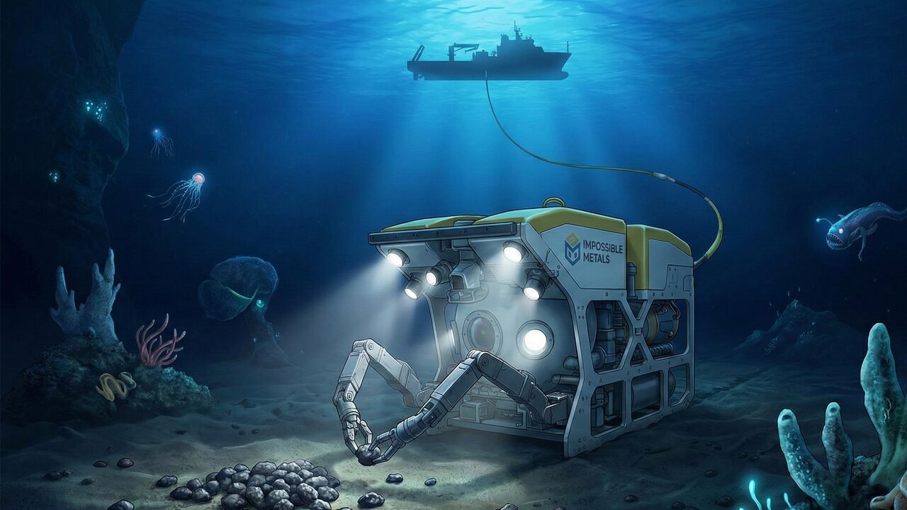 Esta máquina robótica de última geração consegue minerar metais raros a 5 mil metros de profundidade no fundo do oceano e virou a maior esperança da tecnologia para garantir o futuro dos carros elétricos