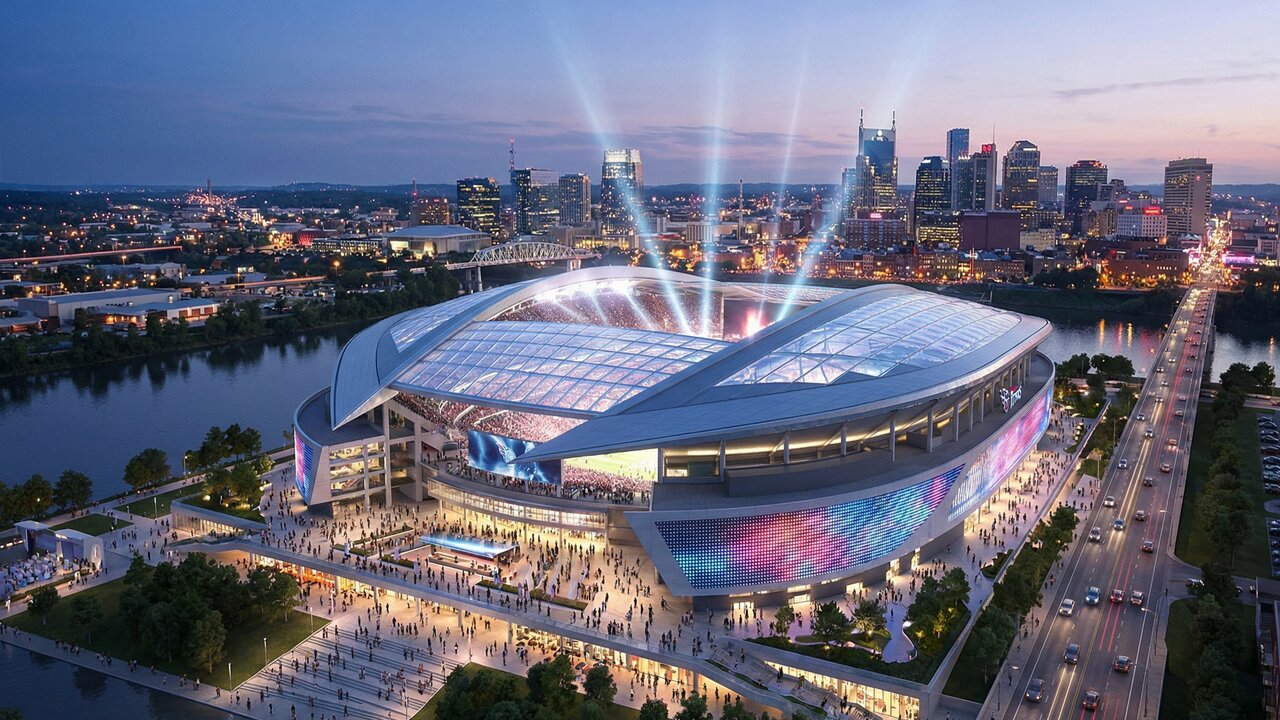 Com um custo de US$ 2,1 bilhões, o novo estádio de Nashville terá 60 mil assentos e deixará os torcedores 38% mais próximos do campo de jogo