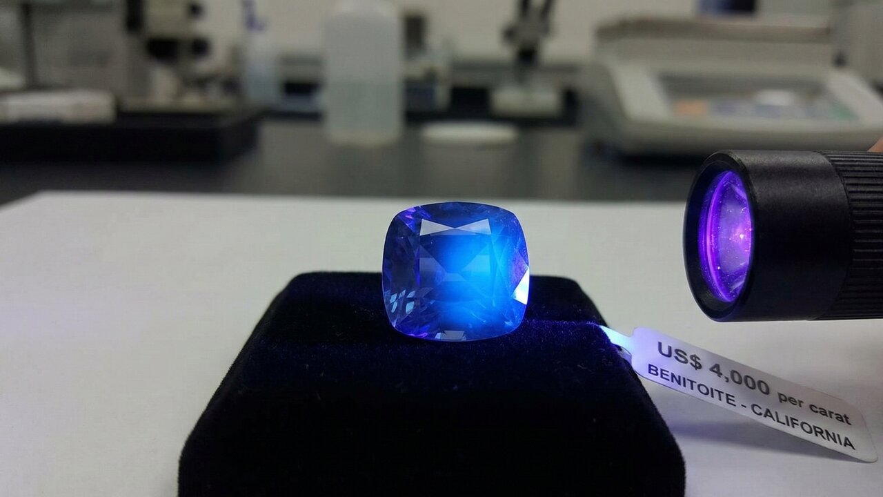 Esqueça o topázio, pois esta gema brilha com fogos intensos sob luz ultravioleta e vale US$ 4.000 o quilate, sendo a obra-prima da luz