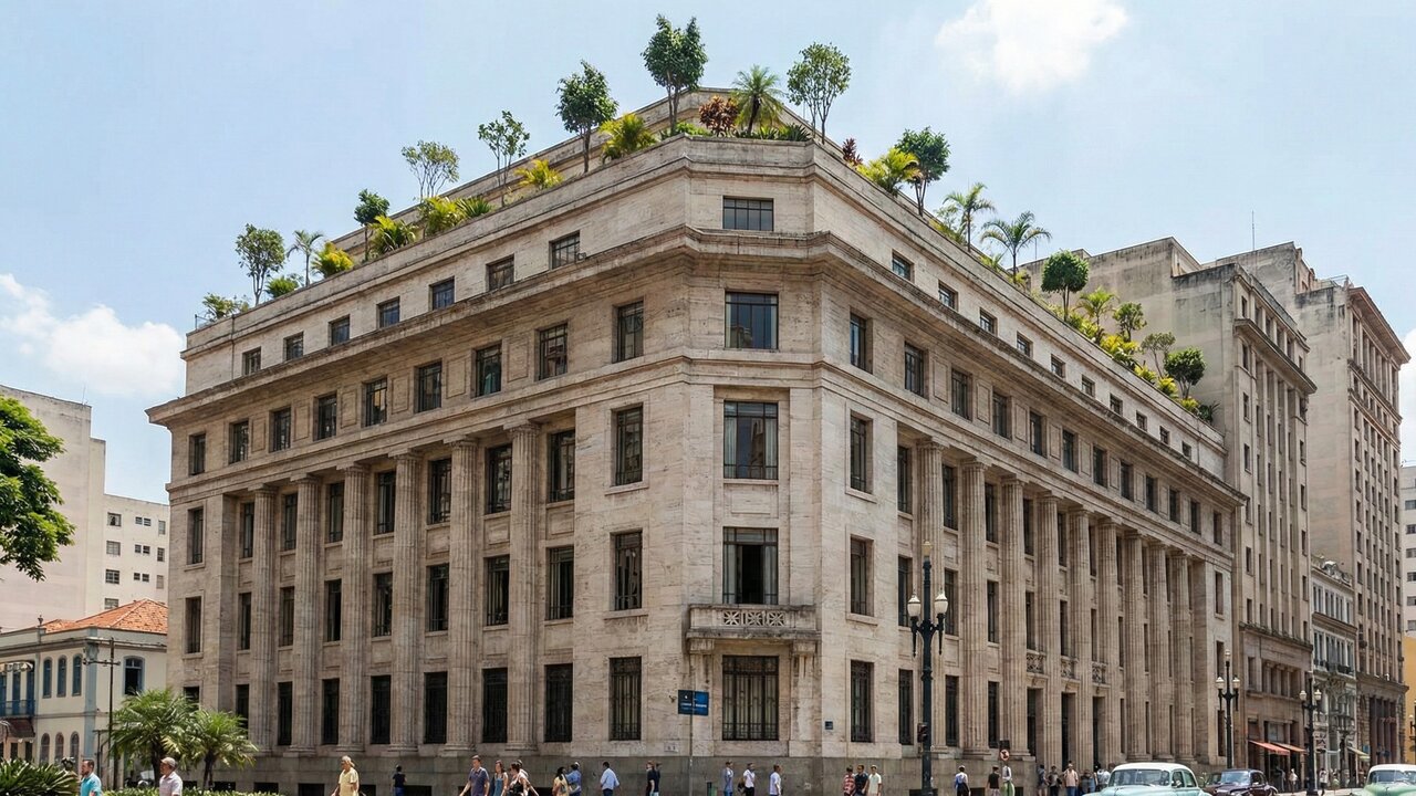 Com revestimento de mármore italiano e um jardim suspenso no topo, o Edifício Matarazzo virou a sede da prefeitura e um marco icônico de São Paulo