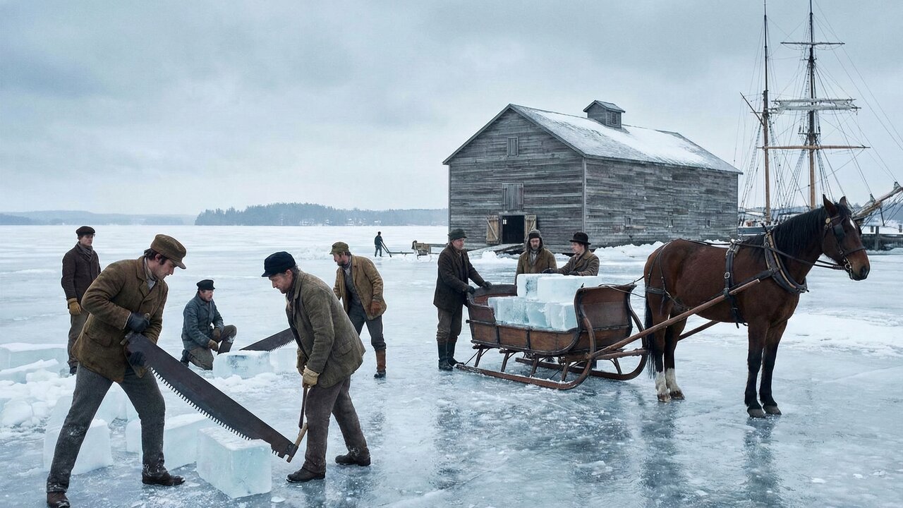 Antes da geladeira, o gelo era extraído de lagos e valia milhões, sendo a base de um império que revolucionou o transporte de alimentos no mundo