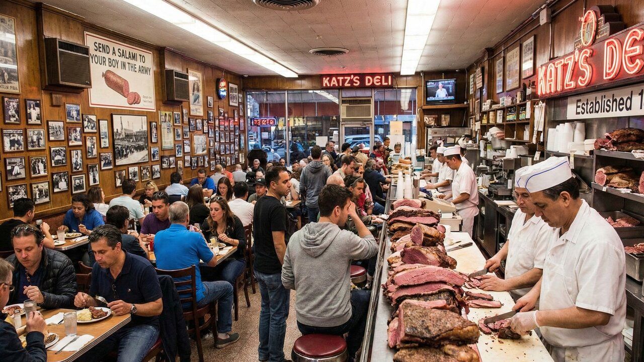 Nesta famosa lanchonete, eles servem 31 toneladas de carne por semana: veja como a cozinha prepara milhares de sanduíches icônicos em Nova York