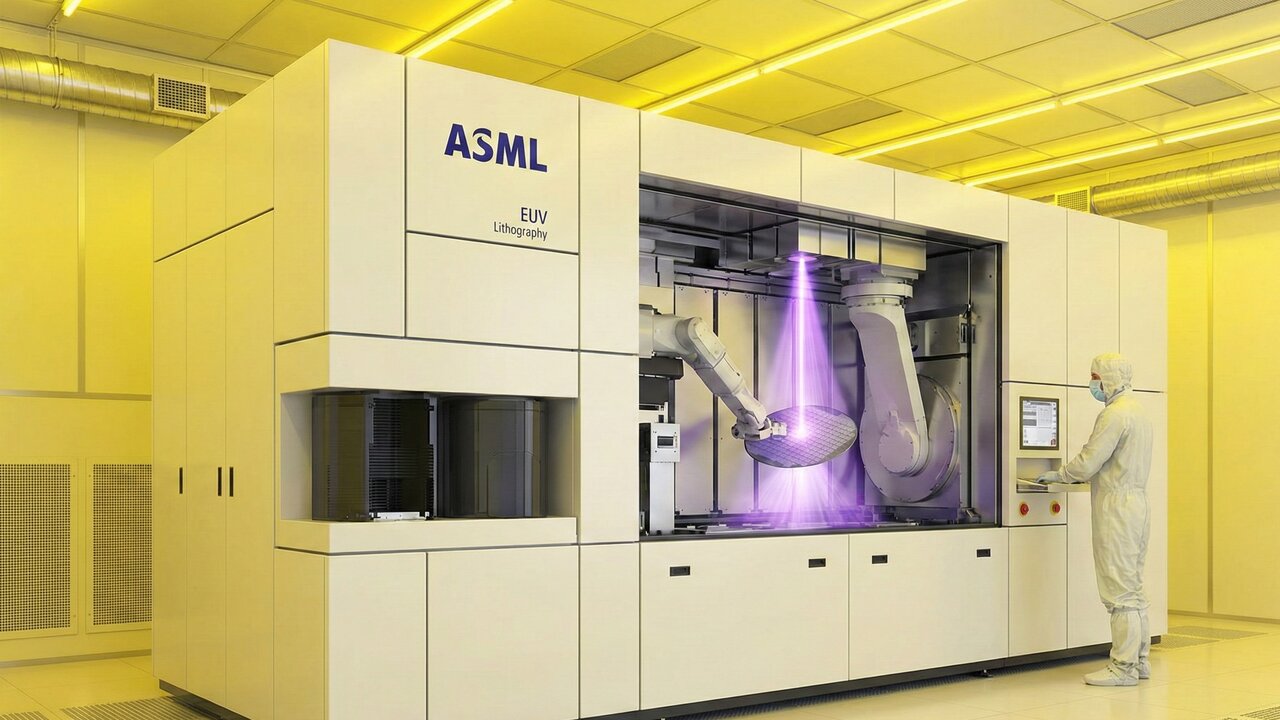 Esta máquina de US$ 200 milhões imprime circuitos em escala de 2 nanômetros, sendo o único equipamento no mundo capaz de fabricar os chips atuais