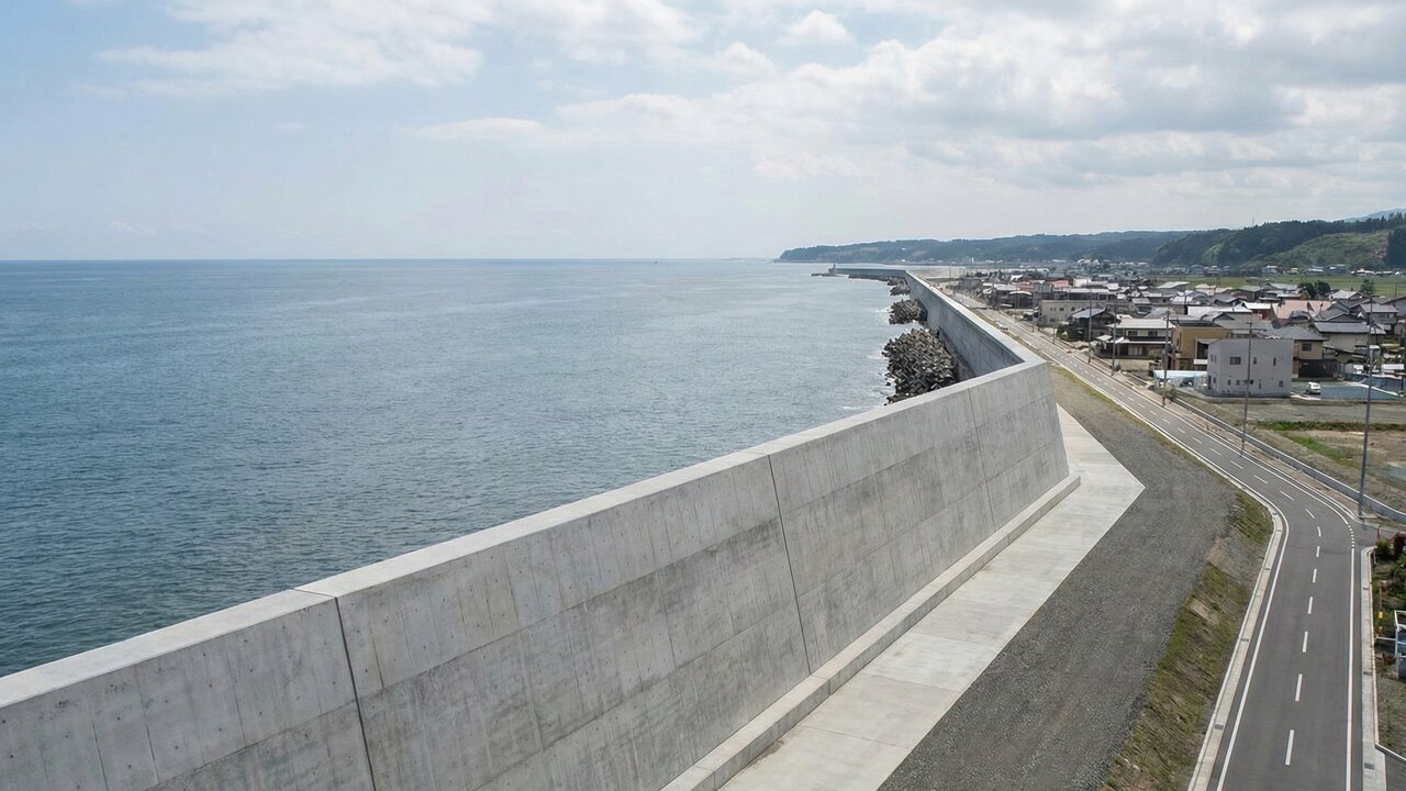 Após o desastre de 2011, o Japão ergueu uma rede de muralhas de concreto com 400 km de extensão para proteger a costa contra a força dos oceanos
