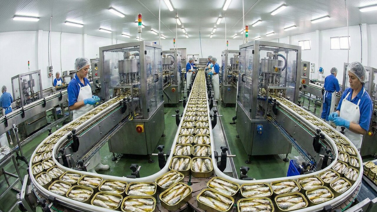 Cozidas a 120 graus dentro da própria lata e seladas em óleo ou molho, as sardinhas ganham validade de anos através de um processo industrial