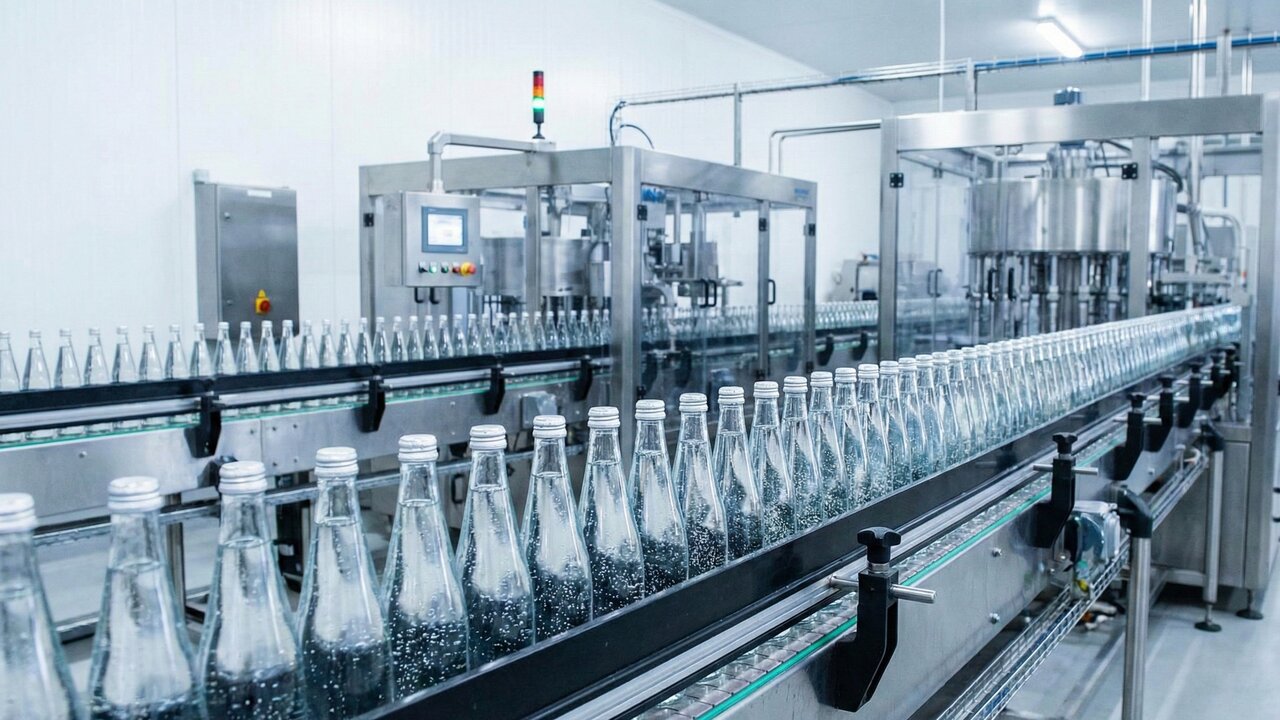 Com a injeção de dióxido de carbono sob alta pressão em tanques gelados, é assim que a indústria cria a água com gás que borbulha no seu copo