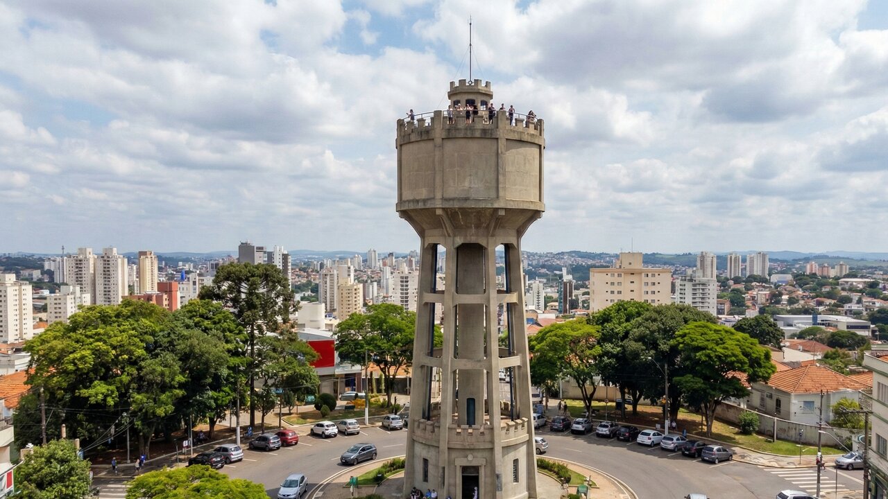 Com 27 metros de altura e inaugurada em 1945, a Torre do Castelo em Campinas tornou-se o mirante mais icônico e o maior símbolo da cidade paulista