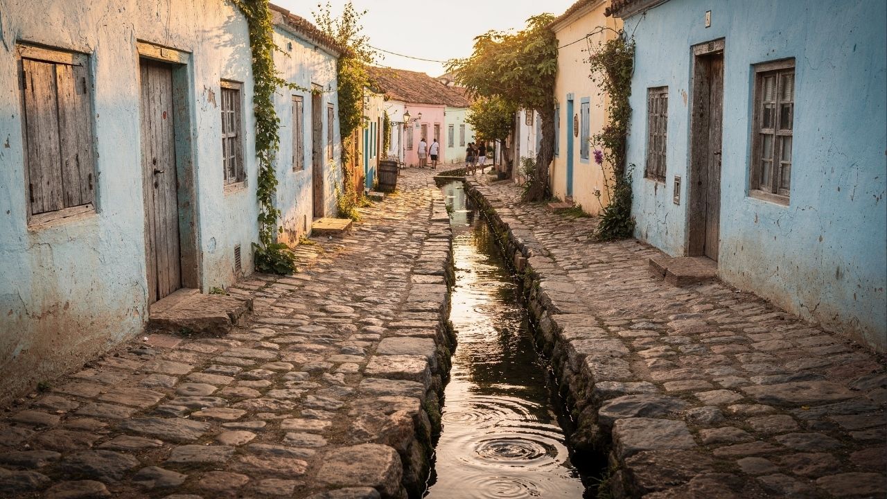 Rua no Uruguai ganha fama por suas pedras de 1680, pois as casas coloniais da Calle de los Suspiros, viraram o maior cartão-postal de Colônia