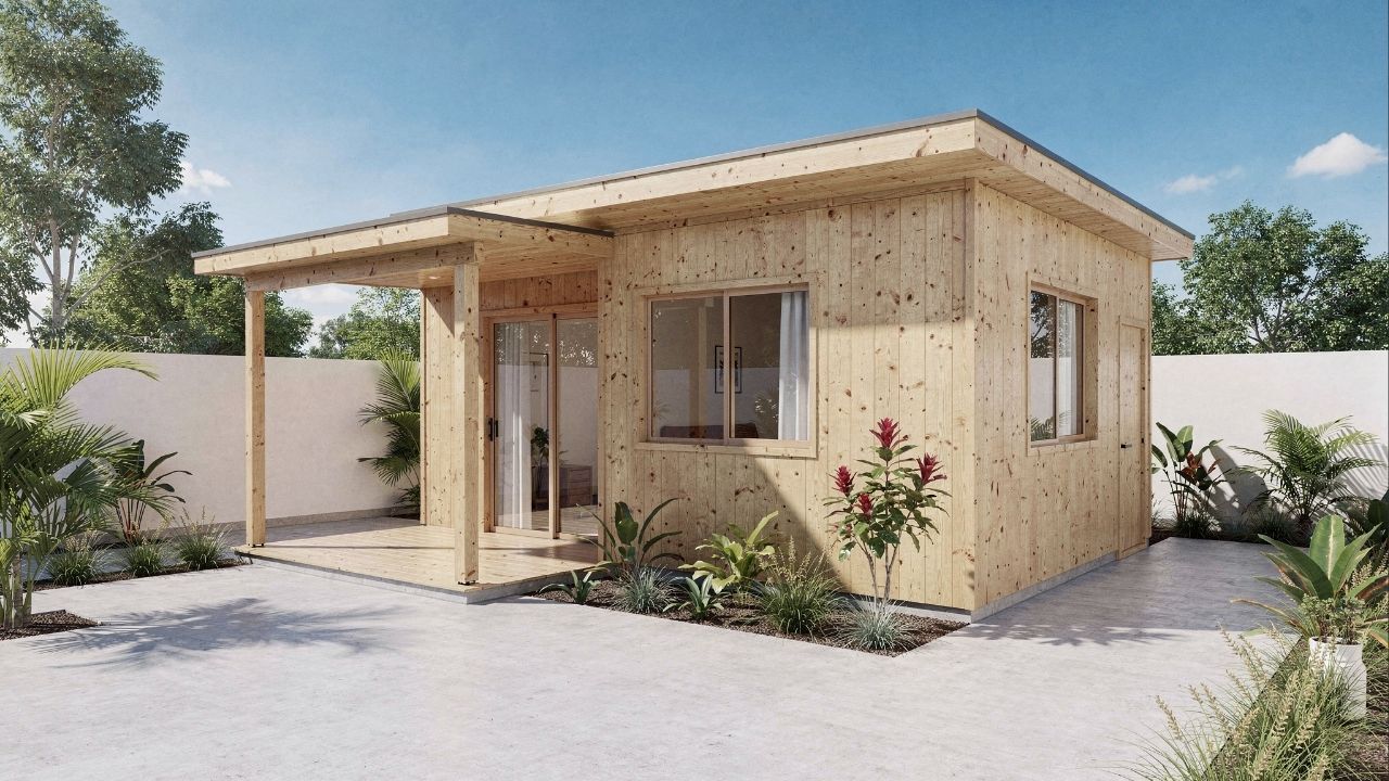 Parece impossível, mas é real: essa construção em madeira é a solução para ter uma casa de 40 metros quadrados em uma semana
