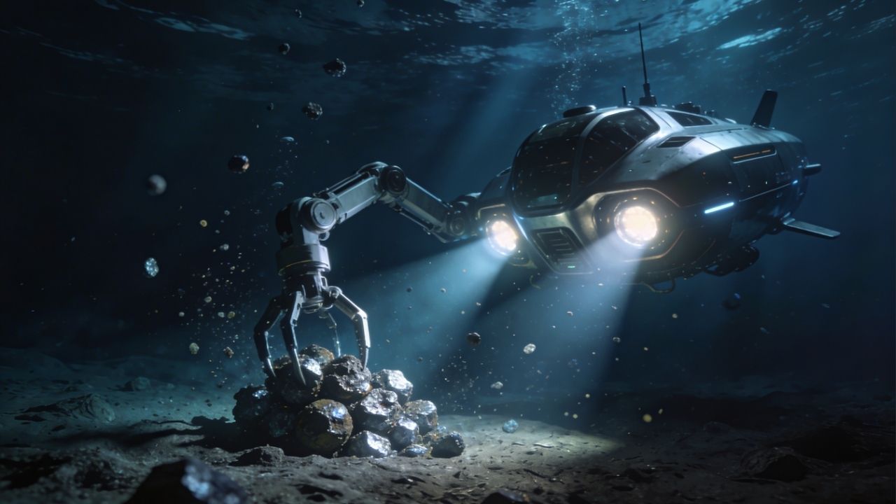 Esta máquina robótica de última geração consegue minerar metais raros a 5 mil metros de profundidade no fundo do oceano e virou a maior esperança da tecnologia para garantir o futuro dos carros elétricos