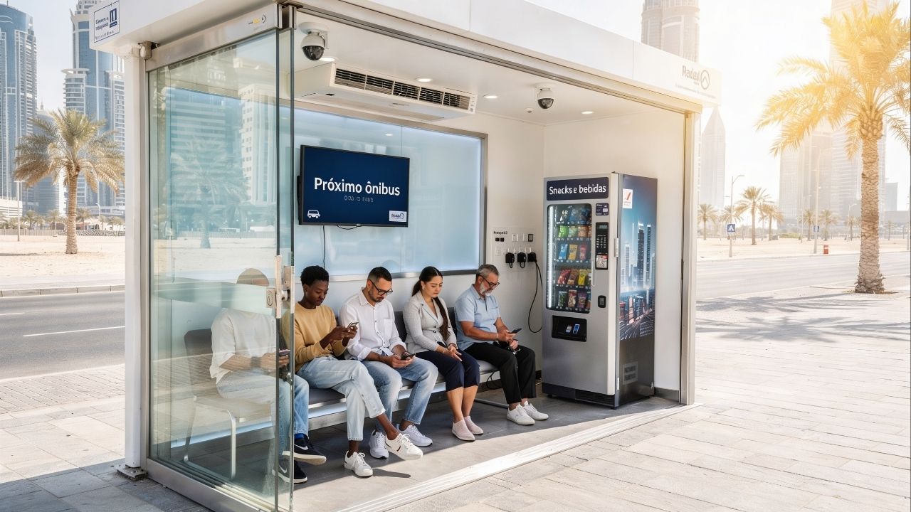 Paradas de ônibus com ar-condicionado e Wi-Fi: como Dubai transformou a espera pelo transporte em uma experiência refrescante e tecnológica