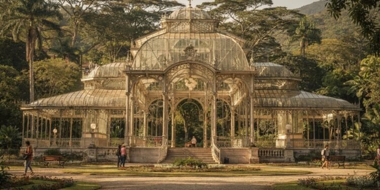 Com sua estrutura de ferro e vidro vinda da França em 1884, o palácio de Petrópolis tornou-se o maior ícone da elegância imperial na região serrana
